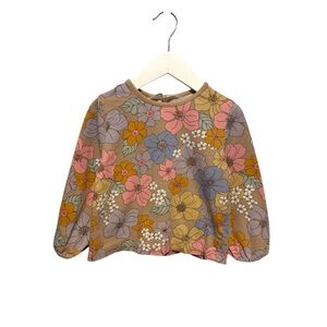 ⭐️ 5/$30 H&M Kids Floral LS Shirt size 3/4T